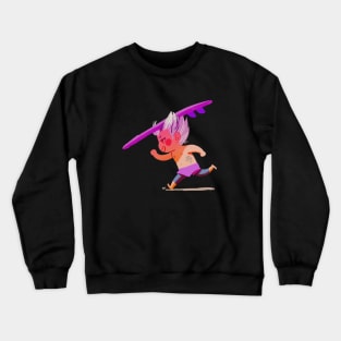 Eager surfer boy Crewneck Sweatshirt